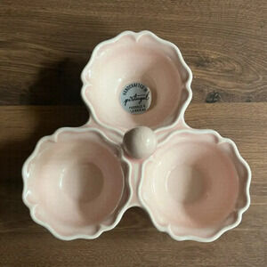 Triple Bowl Dish Ceramic Piece